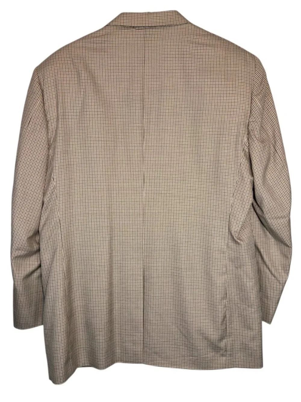 Brooks Brothers 1818 Madison Blazer Brown Gingham Plaid Silk Wool Sport Coat 46R